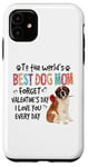 iPhone 11 St Bernard Best Dog Mom Valentines Day Funny Dogs Lovers Case