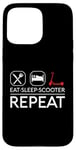 iPhone 15 Pro Max Eat Sleep Scooter Repeat Electric Retro Vintage Scootering Case