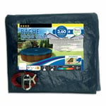 TERRE JARDIN - Bache Hivernage Piscine Hors Sol - Bâche Piscine Ronde 5,40 m, 140 g/m² - Bache Protection 4 Saisons, Anti-UV, Étanche - Filet d’Écoulement 35 x 35 cm - Cordon de Serrage, Tendeur