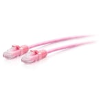 C2G 0.3M (1Foot) CAT6A Extra Flexible Slim Ethernet Cable, Ideal for use with Router, Modem, Internet,Wifi boxes, Xbox, PS5, Smart TV, SKY Q, IP Camera. Delivering Ultra Fast Internet Speeds. PINK