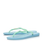 Havaianas Womens Ladies - Colour Pop Slim Strap Flip Flop - Blue - Size EU 35