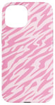 Coque pour iPhone 15 Preppy Pink Tiger Animal Print Cute Aesthetic Pattern