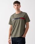 Tommy Hilfiger Chest Insert Mens T-Shirt - Green - Size Large