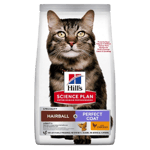 Hills Science Plan Hairball & Perfect Coat kattfoder med kyckling för vuxna katter 7 kg