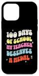 iPhone 12 mini Retro Groovy 100 Days Of School Teacher Student Kindergarten Case