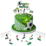 OSDUE Decoration Gateau Football，31Pièces Deco Gateau Foot Sport Gateau Décorations de Gâteau de Poupée Sur Le Thème du Football Décorations de Desserts，pour les Fêtes d'Anniversaire Fête de Football