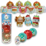 Sbabam Funny Box Doki Doki Xmas Squishy, Boules de Noël avec Sangle et Squishy Anti-Stress, 3 pièces, Autocollants Inclus, Jouets pour Enfants à remontée Lente - Décorations de Sapin de Noël