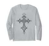 Alternative Cross Mall Goth Grunge Gothic Romantic Long Sleeve T-Shirt