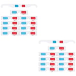 20 Pcs Red and Blue 3d Movies Glasses Style Theater Moive Refraction Cyan White