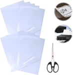 Autocollant Jet D'Encre, Transparent Film Autocollant Vinyle A4, 10 Feuilles Papier Autocollant Imprimante, Autocollant En Vinyle Imprimable, Pour Imprimantes Laser & Jet D'Encre