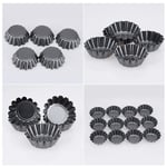 12pcs tartlet tins Egg Tart Shell Tart Tin Tart Muffin Cup Non- Stick Tart Pans