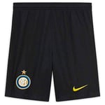 Nike Inter M NK BRT STAD Short 3R Sport Homme, Black/(Tour Yellow) (no Sponsor), FR : XL (Taille Fabricant : XL)