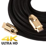 5M LONG BRAIDED HIGH SPEED HDMI TV Blu Ray Game Movie Sky Virgin Ethernet Video