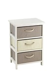 King Collection King Home c656423 Commode 3 tiroirs Bois et Raphia synthétique, 40 x 30 x 60h