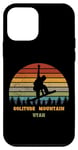 Coque pour iPhone 12 mini Solitude Mountain Utah Vintage Sun Snowboard Snowboarder