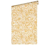 VERSACE 387064 Papier peint de luxe Motif floral Doré blanc 10,05 x 0,70 m Fabriqué en Allemagne