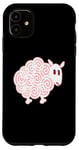 Coque pour iPhone 11 Mouton rose – Dessin animé drôle de moutons