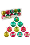 The Grinch Pack Of 10 Christmas Balls Ornaments Tree Decorations Multicoloured