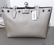 New Guess Shoulder bag Women Ladies Handbag Reversible Tote Bag in Grey & Black