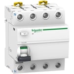 Interrupteur différentiel - 4 pôles - 25a - 30ma - type asi Schneider Electric a9r31425