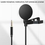 Clip-on Mic Microphone 3.5mm Lapel Lavalier for Phone & Android Smartphones PC