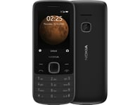 Nokia 225 4G, Bär, Dubbla Sim-Kort, 6,1 Cm (2.4"), 0,3 Mp, 1150 Mah, Svart