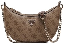 Guess Eco Craig Mini Crossbody 4G Logo Bag In Latte