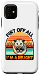 Coque pour iPhone 11 Funny First of All I'm A Delight Sarcastic Angry Opossum