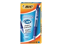 Bic Velocity - Rollerball-Penna - Blå - Gelbläck - 0.7 Mm - Medel - Indragbar (Paket Om 12)