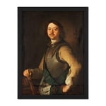 Artery8 Peter The Great Tsar Of Russia Portrait Painting Artwork Framed Wall Art Print 18X24 Inch