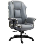 Vinsetto Fauteuil de Bureau Gamer Chaise de Bureau Chaise pour Ordinateur Ergonomique avec Hauteur réglable Dossier Bascule et Inclinable Pivotante à 360° - 76L x 80l x 118-124H cm - Gris