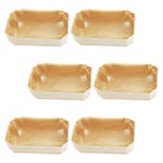 6 Pcs toast plates Toast Box Plates Tray Baking Pans Oven Wood Pallets Mini