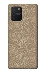 Gold Rose Pattern Case Cover For Samsung Galaxy S10 Lite