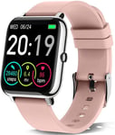 Montre Connectée pour Homme Femmes Enfants avec IP67 Etanche Appel SMS Message Trackers d'Activité Podometre pour Android iOS-Rose