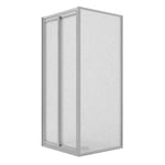 CABINE DE DOUCHE 90X90CM SALOON 2 PORTES PIVOTANTES 90 PAROIS FIXE H185 OPAQUE