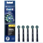 5 XL Pack Oral B Cross Action Braun Replacement Electric Toothbrush Heads  Black