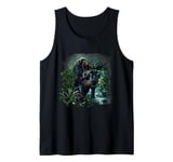 Panther Wildlife Artwork Drawing Jungle Nature Panther Lover Tank Top