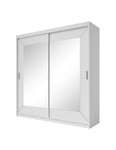 Armoire 180cm avec miroirs et portes coulissantes. Collection ROMEO. Coloris blanc