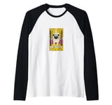 The Pug Tarot Card Illustration Raglan Baseball Tee