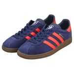 adidas Munchen Mens Dark Blue Red Casual Trainers - 9 UK