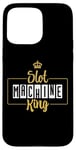 Coque pour iPhone 15 Pro Max Slot Machine King Mens Papa Grandpa Casino Jeux de hasard