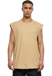 Urban Classics Men's Open Edge Sleeveless Tee T-Shirt, Union Beige, L