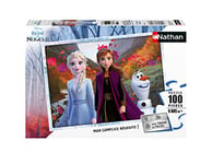 Nathan - Puzzle Enfant - 100 pièces - Un monde magique - Disney La Reine des Neiges 2 - Fille ou garçon dès 6 ans - Puzzle de qualité supérieure - Carton épais et résistant - Princesses - 86768