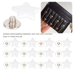 50 Set Star Rivets Stud Screw Zinc Alloy Bags Clothes Shoes Belts Tool Part