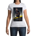 T-Shirt Femme Col Rond Neymar Celebration But Paris Football Bresil Star Maillot Noir