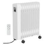 Radiateur à huile 2500W Chauffage électrique Radiateur électrique économe en énergie avec écran WiFi App & télécommande écran tactile - blanc - Vingo