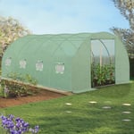 Serre tunnel de jardin 18m² verte 5 arceaux gamme maraîchère CRIMÉE 6x3M