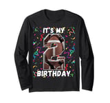 It's My 2nd Birthday Football 2 Year Old Boy Girl Long Sleeve T-Shirt