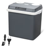 Glacière Electrique Portable Gris Capacité 32L Connecteur 12/230V Refroidissement jusqu'à 18°C sous la température ambiante - Hengda