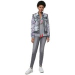 Veste Desigual  Veste Roses jean denim bleach bleu 19SWED31 (rft)